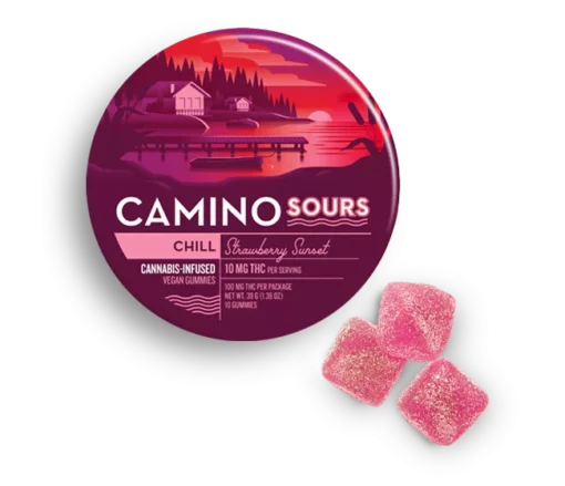 Camino Sours Strawberry Sunset Chill Gummies