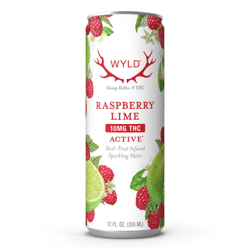 Raspberry Lime THC Sparkling Water | Active 1 Raspberry Lime THC Sparkling Water | Active