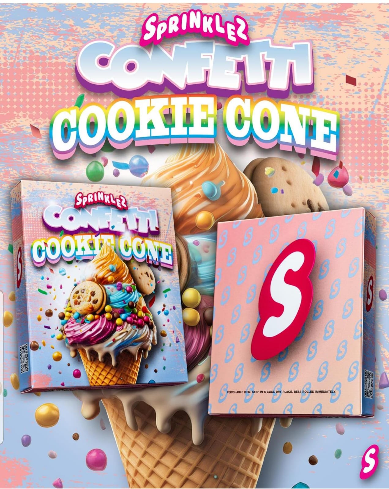 Confetti Cookie Cone 2G 1 Confetti Cookie Cone 2G